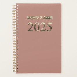 Agenda Tipografía de oro Rosa de Rubor 2025 para Business