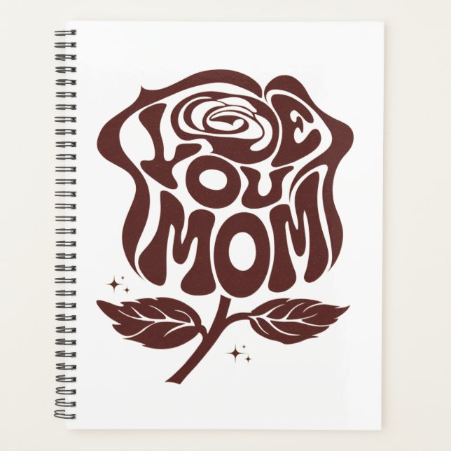 Agenda Tipografía de Rosa Ama a Mamá (Anverso)