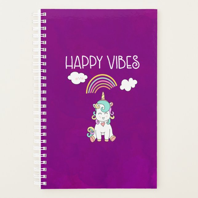 Agenda Tipografía de vibraciones felices sonrientes unico (Anverso)
