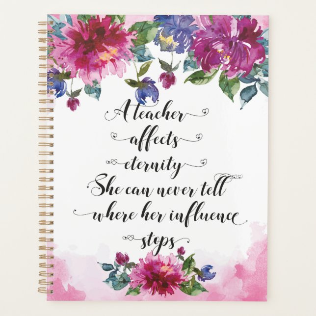 Agenda Tipografía docente de vuelta al regalo de jubilaci (Anverso)