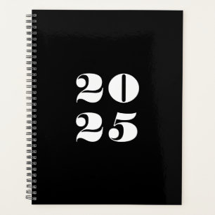 Agenda Tipografía elegante del año del personalizado blan