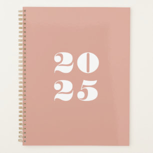 Agenda Tipografía elegante del año personalizado rosa pol