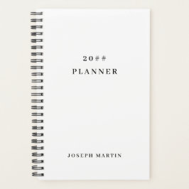 Agenda Tipografía minimalista en negro y blanco