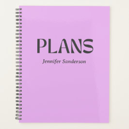 Agenda Tipografía moderna Lilac Purple personalizada