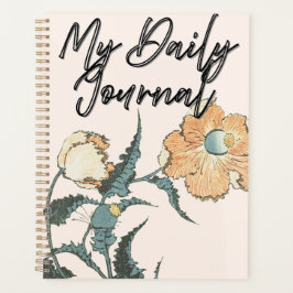 Agenda Tipografía Negrita y Floral Dibujada a Mano Artíst