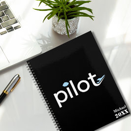Agenda Tipografía "Piloto", avión y foto, monogramada