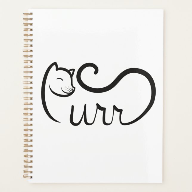 Agenda Tipografía Purr NEGRO (Anverso)