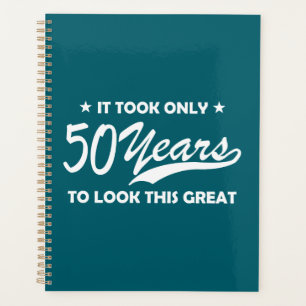 Agenda Tipografía Retro Divertida para Cumpleaños 50