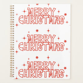 Agenda Tipografía Retro Feliz Navidad