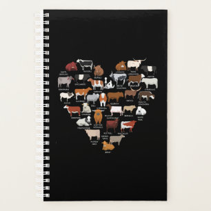 Agenda Tipos de vacas - Regalos de corazón de vacas