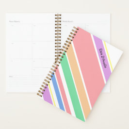 Agenda Tirado Pastel Multicolor personalizado