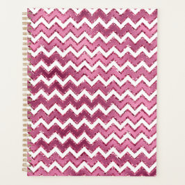 Agenda Tiras de Zigzag Blanco Rosa