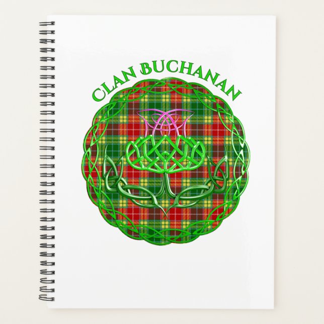 Agenda Tistle Celta de Buchanan Scottish Tartán (Anverso)