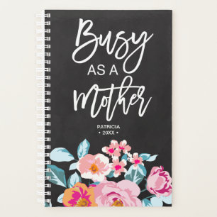 Agenda Tiza Floral Mensaje Motivacional Ocupada Como Madr