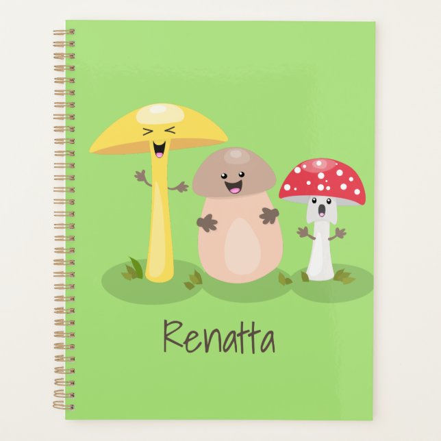 Agenda Toadstool de hongos de hongo de kawaii (Anverso)