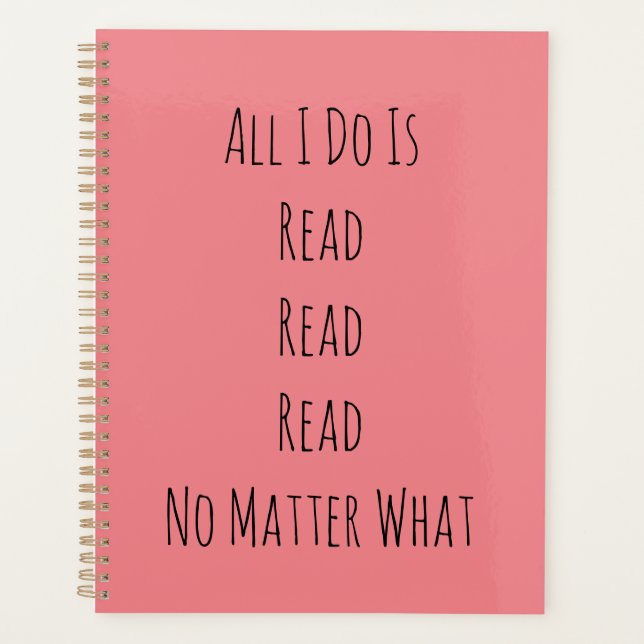 Agenda Todo lo que hago es leer (Anverso)