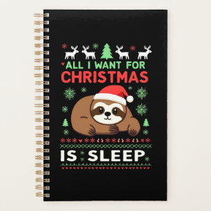 Agenda Todo lo que Quiero para Navidad es Dormir - Funny
