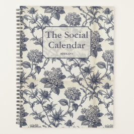 Agenda Toile Botánico | Hortensia y Cardo Marino Personal