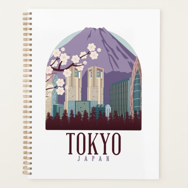Agenda Tokyo Japan Vintage Travel Planner (Anverso)