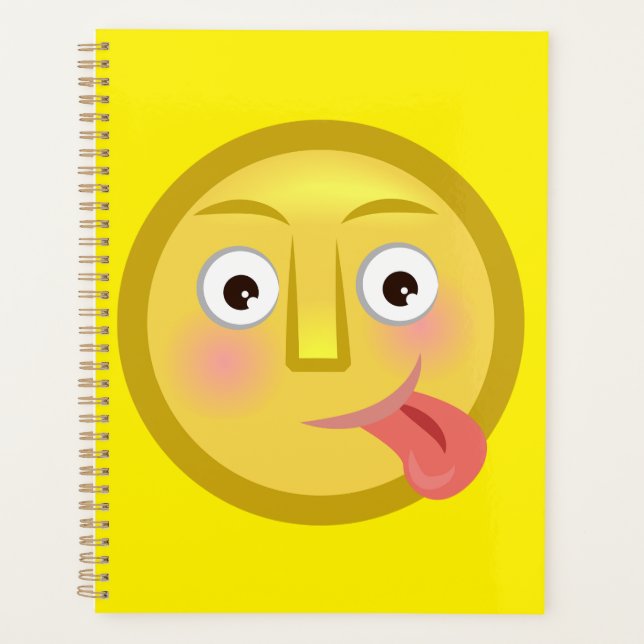 Agenda Tongue Out Emoji Funny Goofy Face (Anverso)