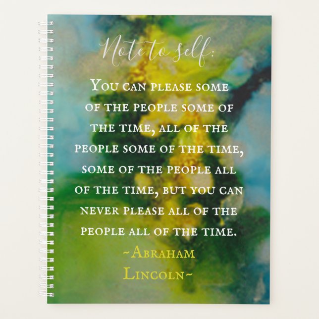 Agenda Tonos amarillos azules verdes (Anverso)