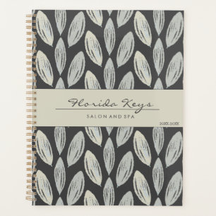 Agenda Tonos neutros grises oscuros Leaf trenzado Art Dec