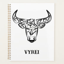 Toro tribal negro y blanco/Ox