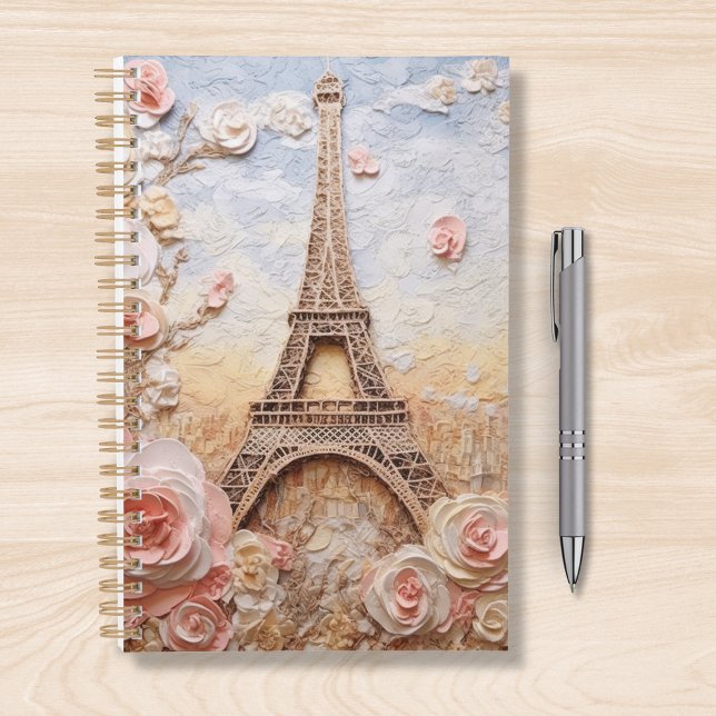 Agenda Torre Eifel París Francia Flor rosa (Subido por el creador)