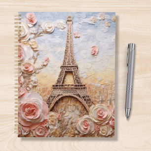Agenda Torre Eiffel París Francia Flor rosa