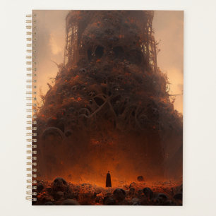 Agenda Torre Hecho De Huesos Oscuros Fantasía Arte