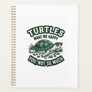 Agenda Tortuga Divertida Me Hace Feliz Vintage 