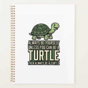 Agenda Tortuga Divertida Sé Tú Mismo Diseño de Camiseta V