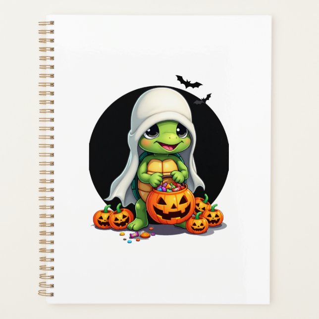 Agenda Tortuga Fantasma de Halloween con Dulces (7) (Anverso)