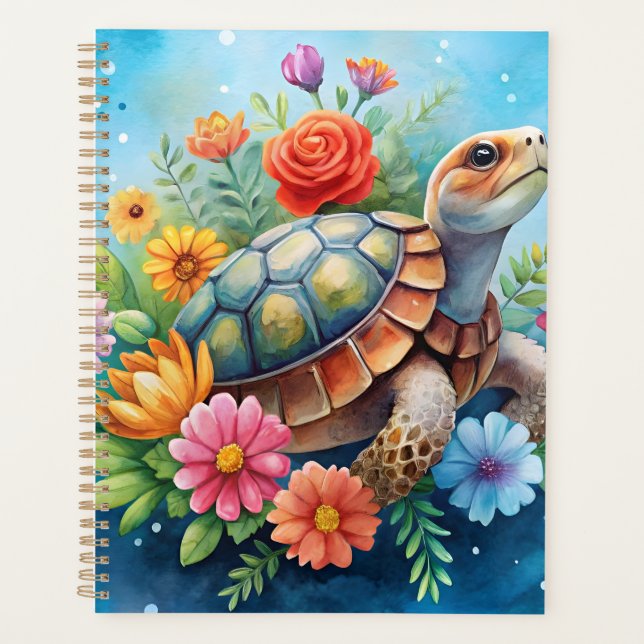 Agenda Tortuga floral (Anverso)