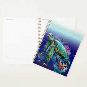 Agenda Tortuga marina bajo el agua Estilo