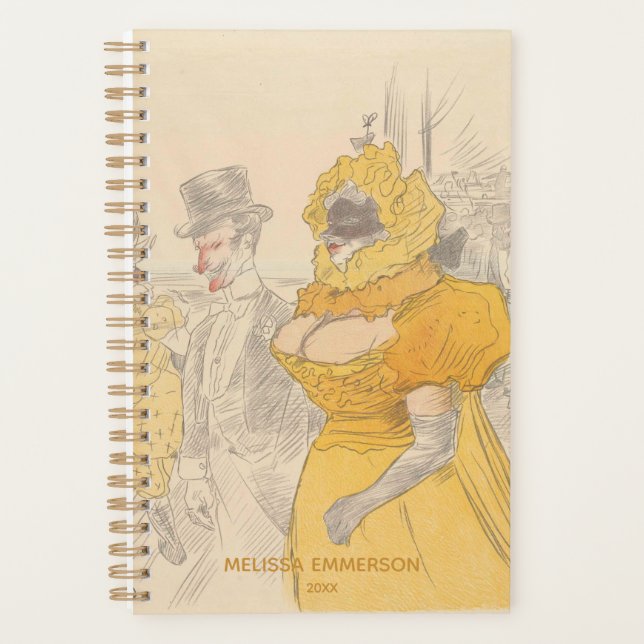 Agenda Toulouse-Lautrec, baile de máscaras, personalizado (Anverso)