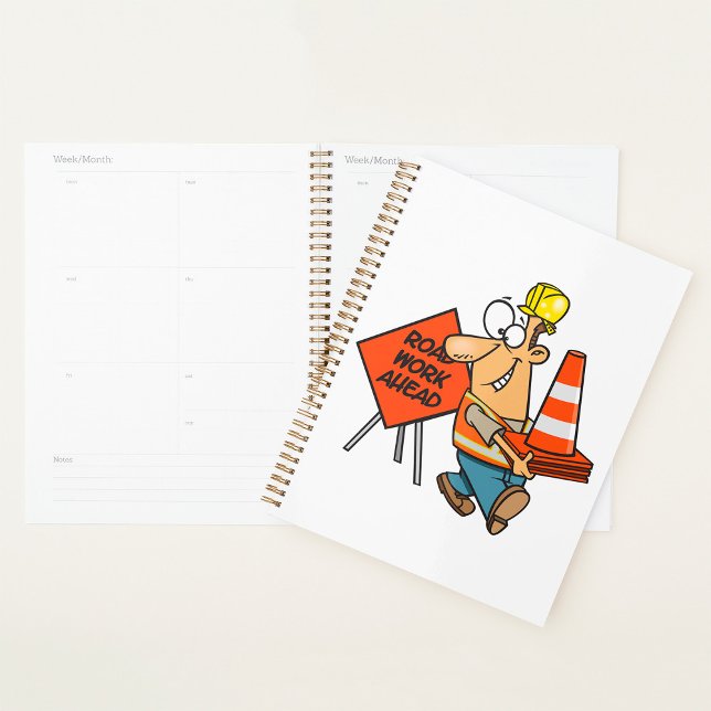 Agenda Trabajador de construcción divertida por carretera (Subido por el creador)