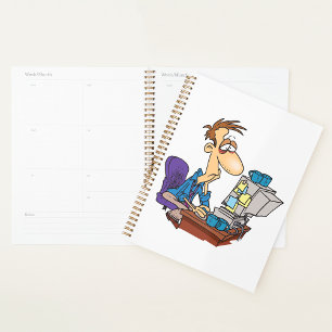 Agenda Trabajador de oficina con exceso de trabajo Funny