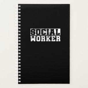 Agenda Trabajador social Vintage Funny Job Title School