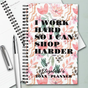 Agenda Trabajo duro floral