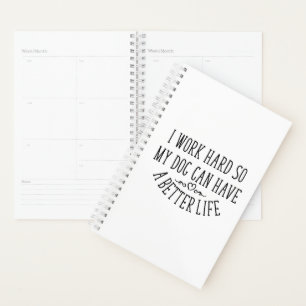 Agenda Trabajo duro perro madre amante del vino