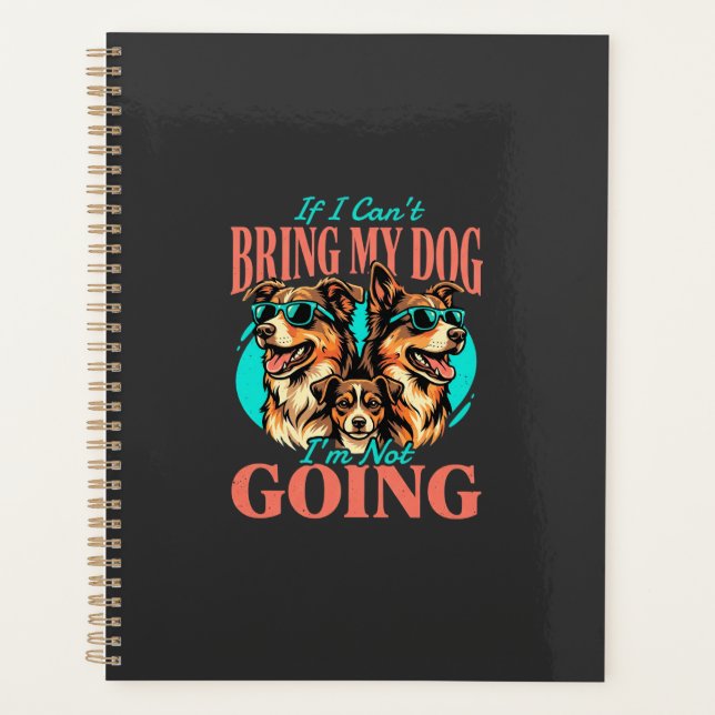 Agenda Trae a mi perro amante de perros retro (Anverso)