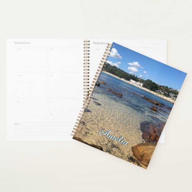 Agenda Tranquil Beach Name Spiral Planner (Demostración)