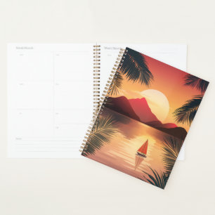 Agenda ⛵ Tranquila planeadora de veleros 🌅 📘