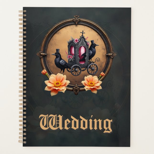 Agenda Transporte gótico con Ravens y Rosas (Anverso)