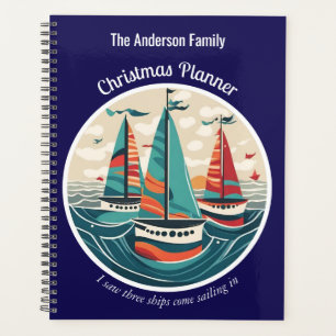 Agenda Tres Barcos Náuticos Festivos Elegantes Navidad