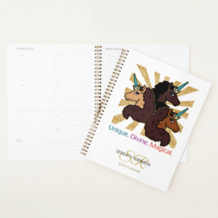 Agenda Trío de Unicornios Afro: Únicos, Divinos y Mágicos