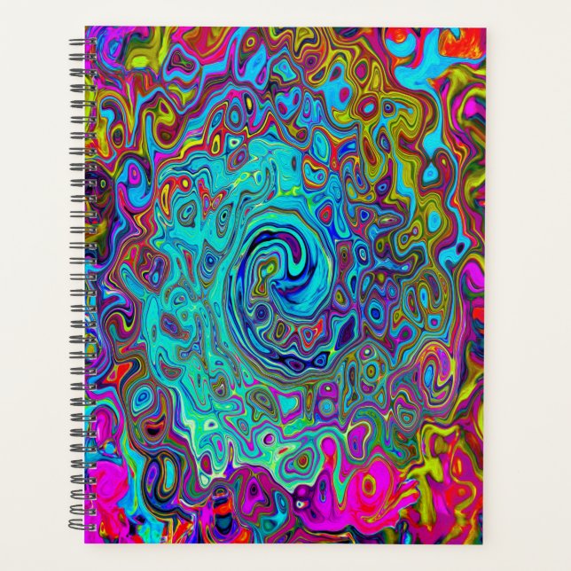Agenda Trippy Sky Blue Abstract Retro Liquid Swirl (Anverso)