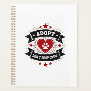 Agenda Tripulación de rescate de mascotas vintage Adopta 