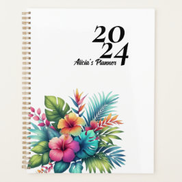 Agenda Tropical de flores de Hibiscus personalizado